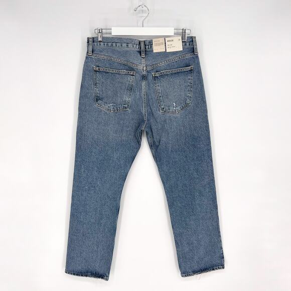 AGOLDE Mia Mid Rise Straight Distressed Jeans Women’s 29 Rule Wash NWT - Picture 8 of 8